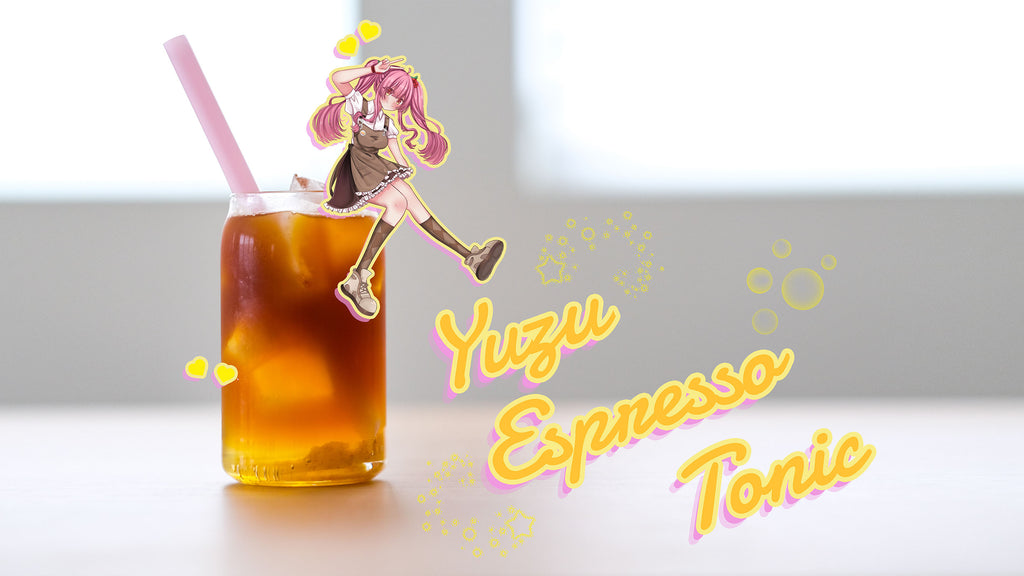 A title banner illustrating our Yuzu Espresso Tonic coffee recipe